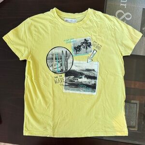 Zara Coastal Surf Yellow Tee